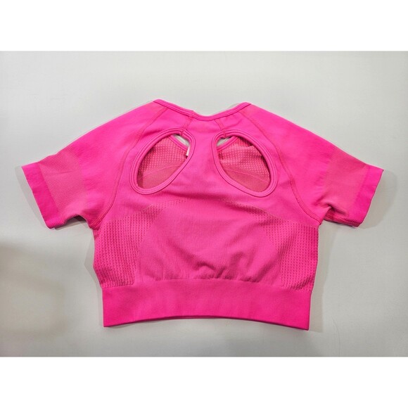 ALK Women's Women's S/M Gymshark Pink Crop Top And Black Leggings Workout Outfit - Picture 9 of 11